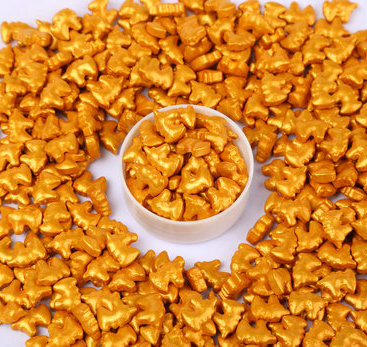 Gold Mini Star Sprinkles Press Candy