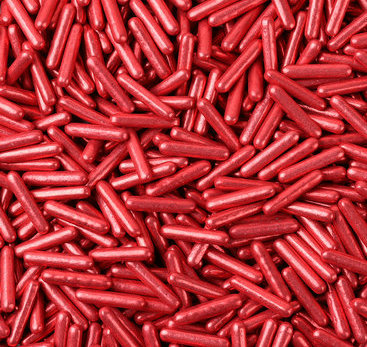 Metallic Shiny Red Rods Sprinkles Jimmes Decorations