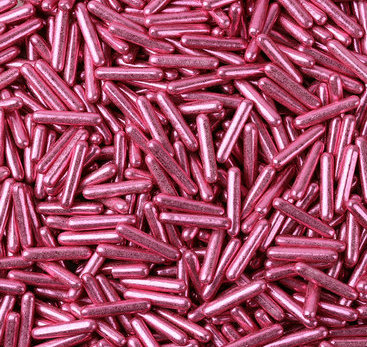 Metallic Shiny Pink Rods Sprinkles Jimmes Decorations