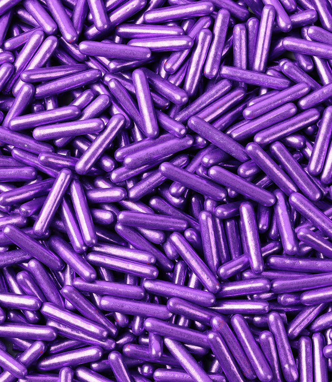 Metallic Shiny Purple Rods Sprinkles Jimmes Decorations