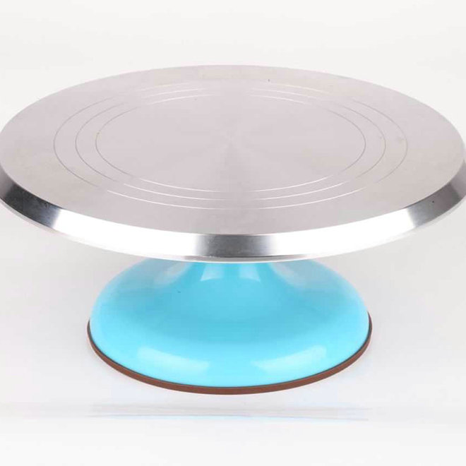 Fyearfly Cake Stand 12 Inches Cake Turntable, Cake Spinner, Decorating  Display Standble, Easy to use Revolving, Made of Plastic Material of Food  Grade (Blue) 