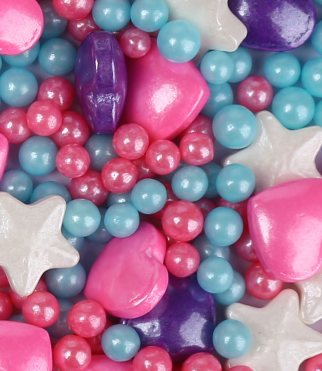 Heart Sprinkles Light Blue Pearl Hearts Edible Confetti 