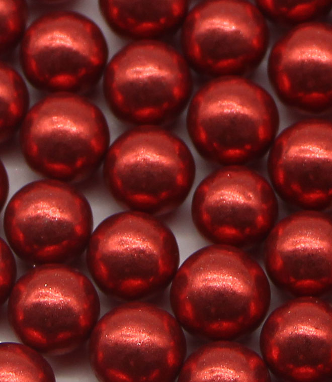 Metallic Shiny Red Dragees Sprinkles Cake Decoration