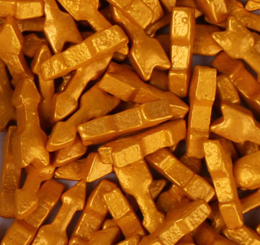 Gold Rocket Sprinkles Press Candy