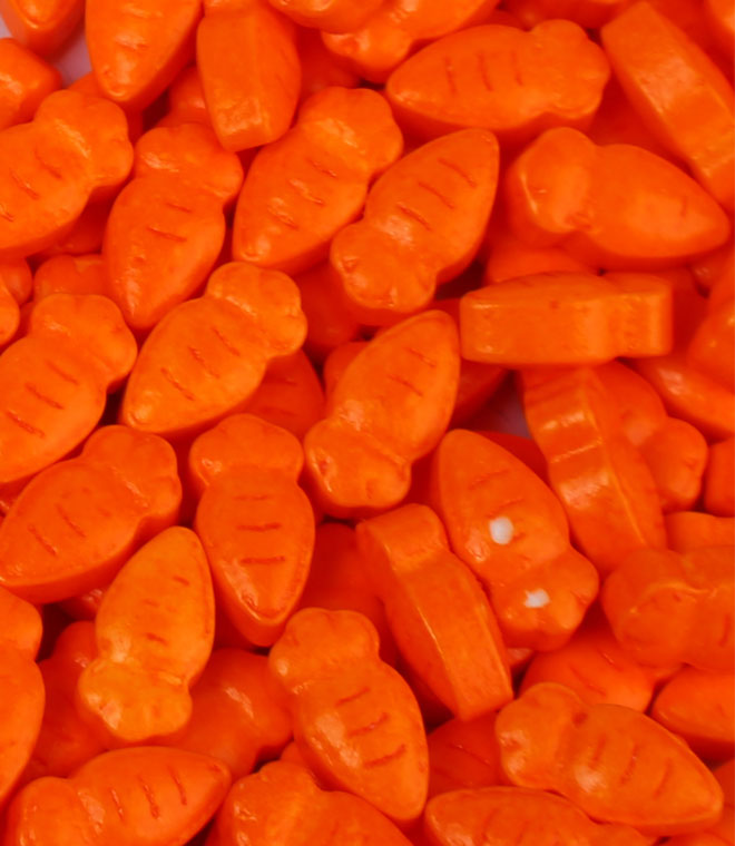 Carrot Sprinkles Press Candy