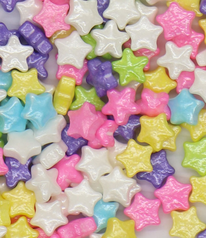 Star Sprinkles Press Candy Pearlized