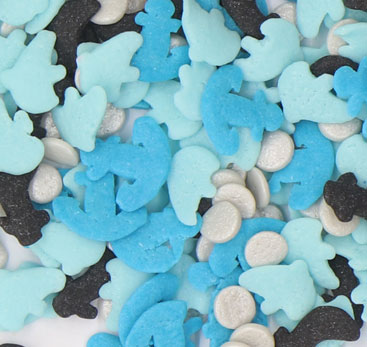 Dolphin With Blade Shape Confetti Sprinkels Mix