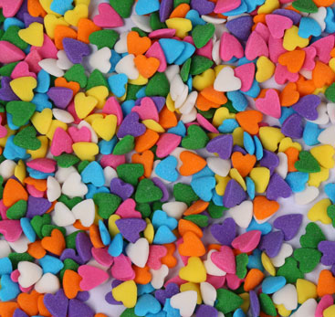 Mini Heart Sprinkles Mixed Color Sequin /Confetti Sprinkles