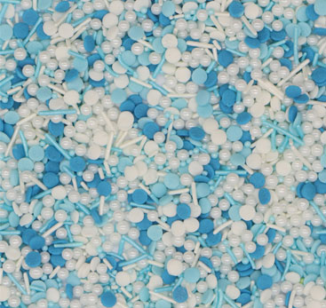 Mix Colors Round Confetti With Sugar Pearls Sprinkles Mix