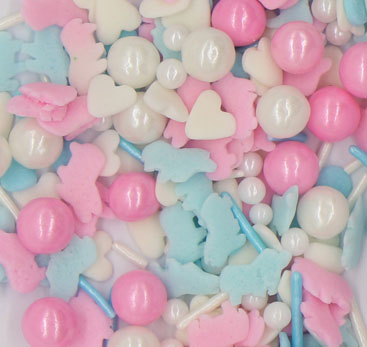 Multi Color Horse Shape Confetti With Sugar Pearls Sprinkles Mix