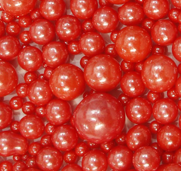 Red Color Mix Size Sugar Pearl Sprinkles Mix