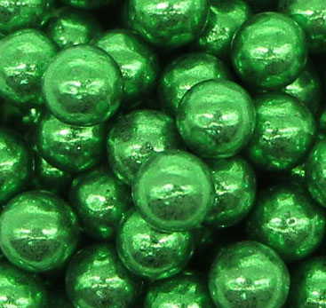 Metallic Shiny Green Dragees Sprinkles Cake Decoration