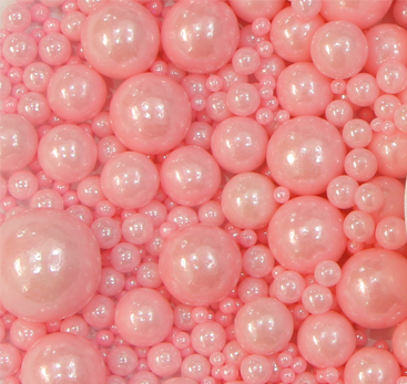 Pink Color Mix Size Sugar Pearl Sprinkles Mix